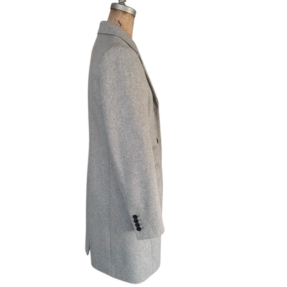 J. Crew Peacoat Wool By Nello Gori Wool Coat Women’s Gray Size 12 Classic Chic - Picture 4 of 8